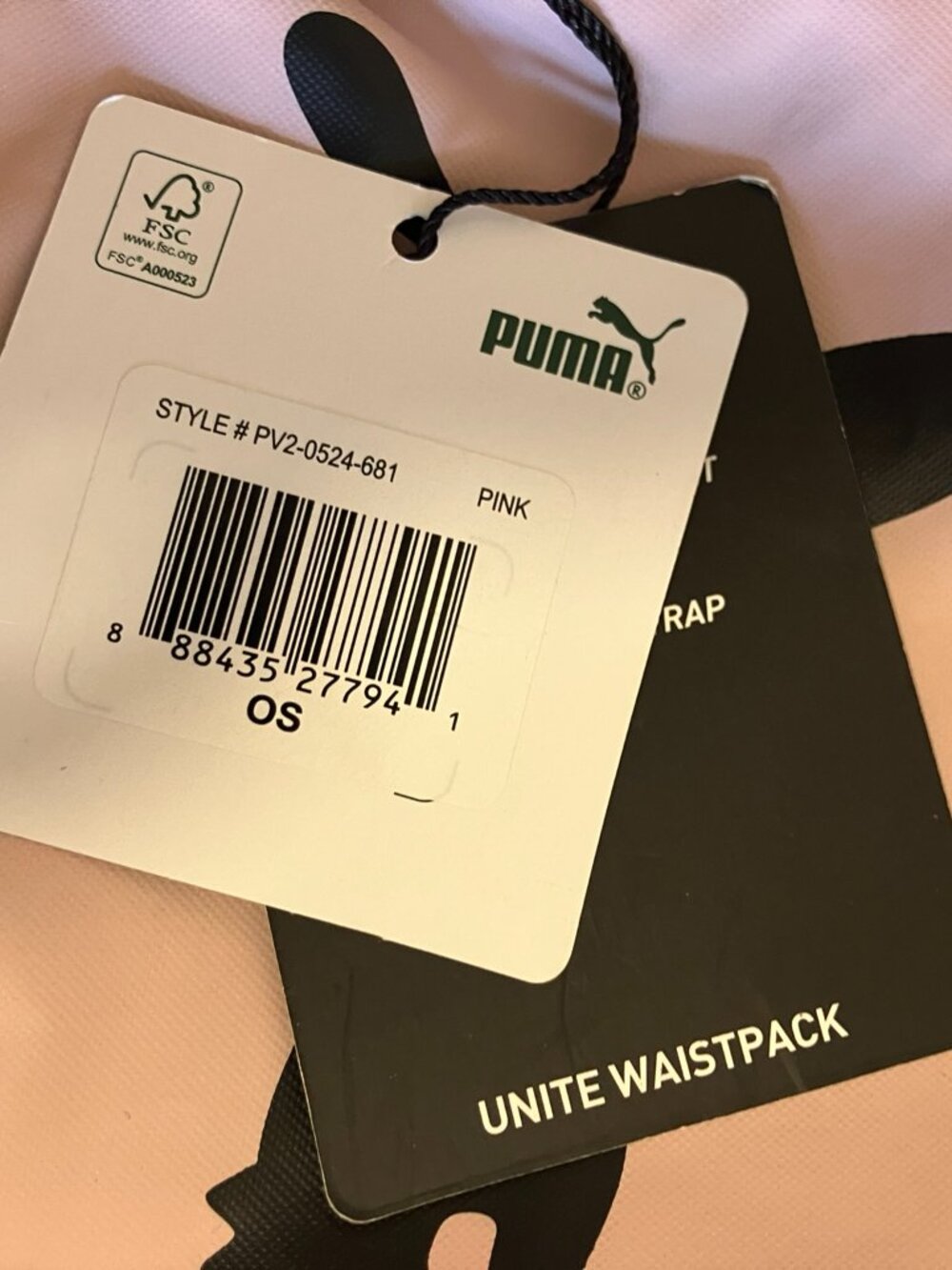 PUMA Unite Waistpack Belt Bag NWT Black/Pink One Size - Picture 9 of 12